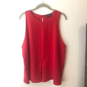 ♥️ Astr Red Silky Sleeveless Top
